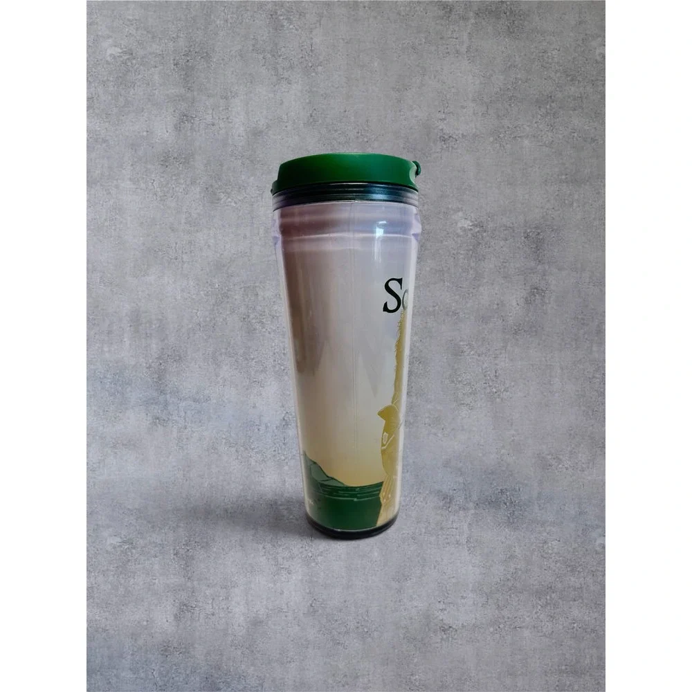 Starbucks Tumbler Scotland 2009 Global Icon Series 12oz Green Bagpiper EUC